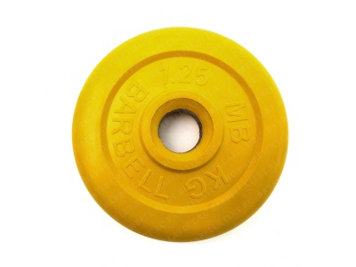 Диск MB Barbell 1.25 кг (желтый) 26 мм